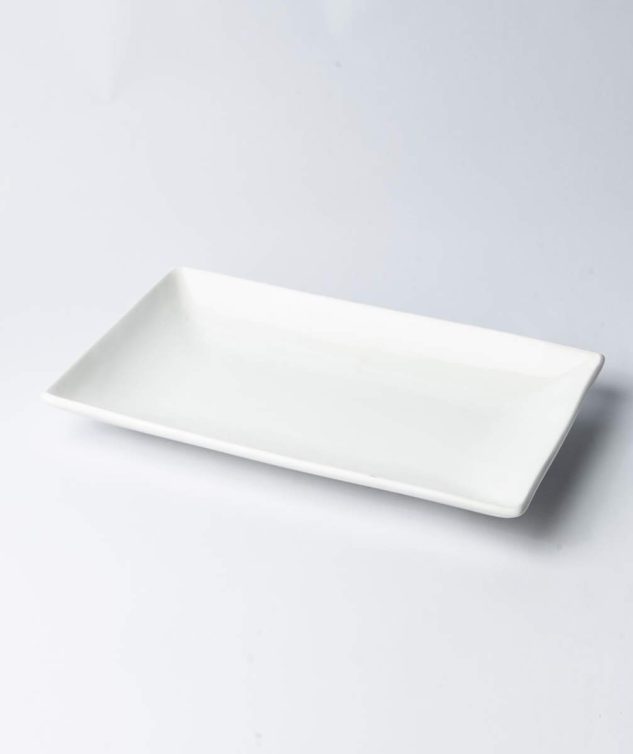 Travessa Retangular Funda de Porcelana Branca cod 004364 35,5cm x21cm x4cm