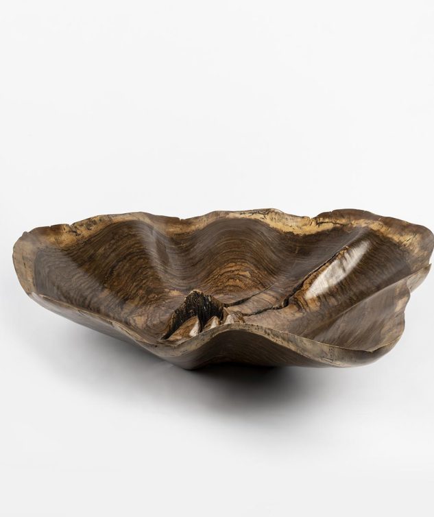 Travessa Sibipuruna Escultura de Madeira com Furo no Centro cod 000246 80cm x 65cm x19cm