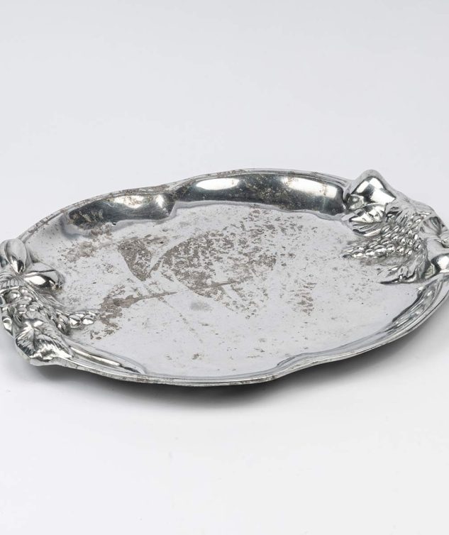 Travessa de Aluminio com Alça de Uvas - cod 005383 - 48cm x38cm x4cm