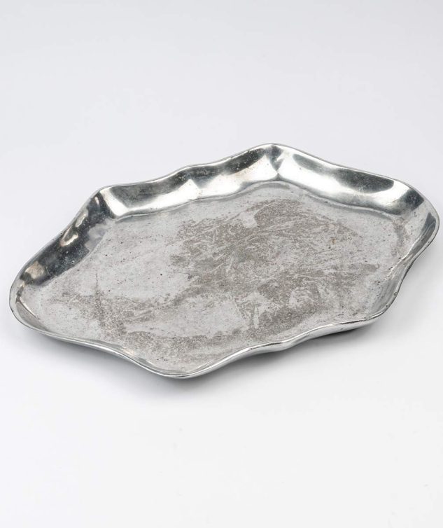 Travessa de Aluminio com Bordas Irregulares - cod 005386 - 58cm x38cm x5cm