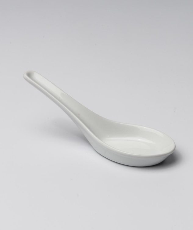 colher de porcelana branca cod 003527 13cm x 4,5cm