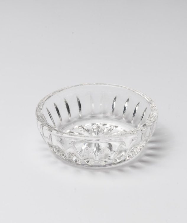 mini petisqueira redonda de cristal cod 007132 7,5cm x2,5cm