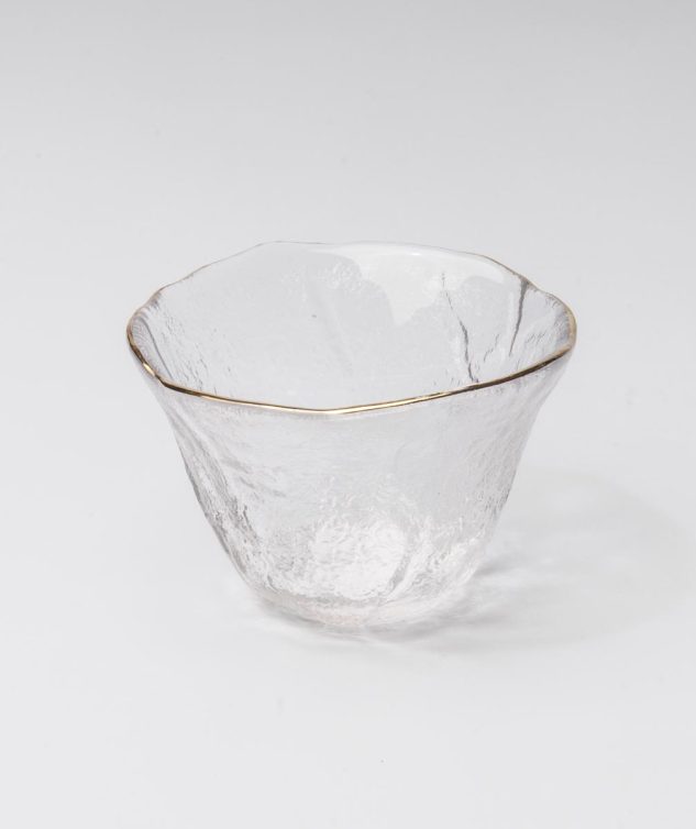 mini vasinho de vidro borda ouro 159051 7cm x4,5cm