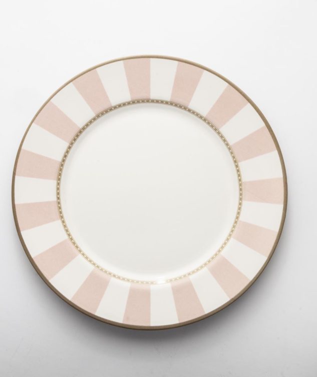 prato de mesa listrado rosa cod 158846 29cm