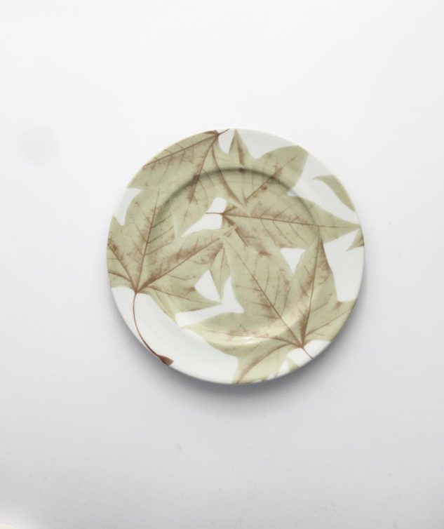 prato de sobremesa folha cod 003564 20,5cm